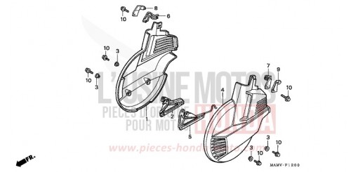 CHAPE DE ROUE AVANT (GL1500AV/SEV) GL1500AV de 1997